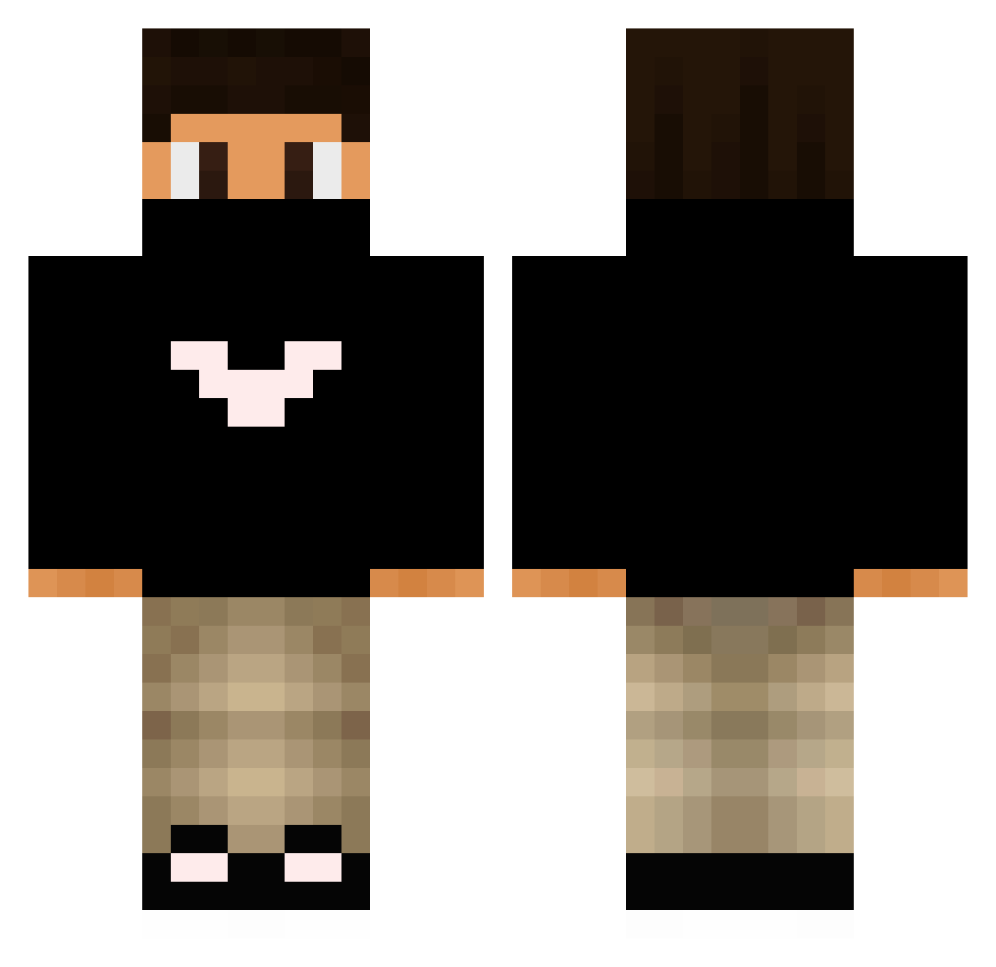 SantanaPRz Minecraft skin, front and back view