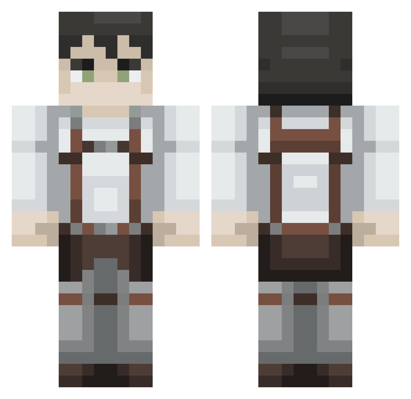 Zaim5510 Minecraft skin, front and back view