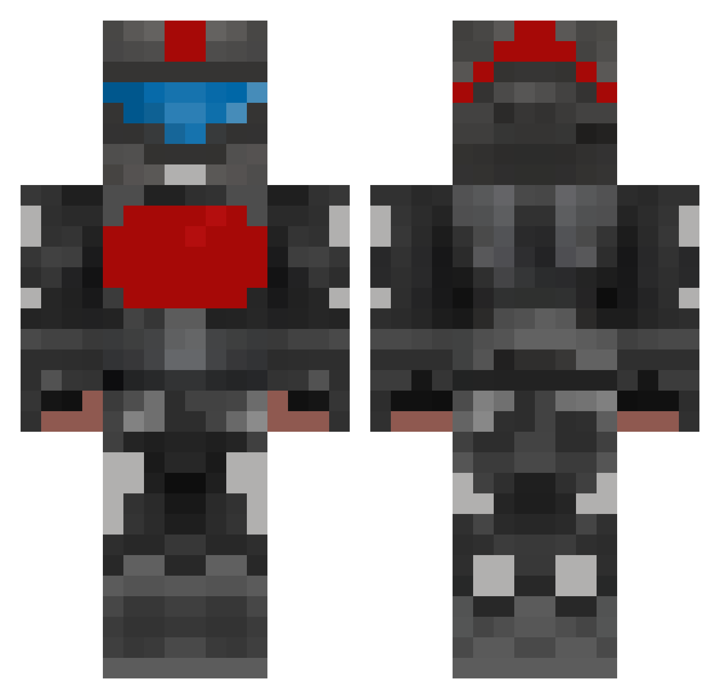 plutoboy26 Minecraft skin, front and back view