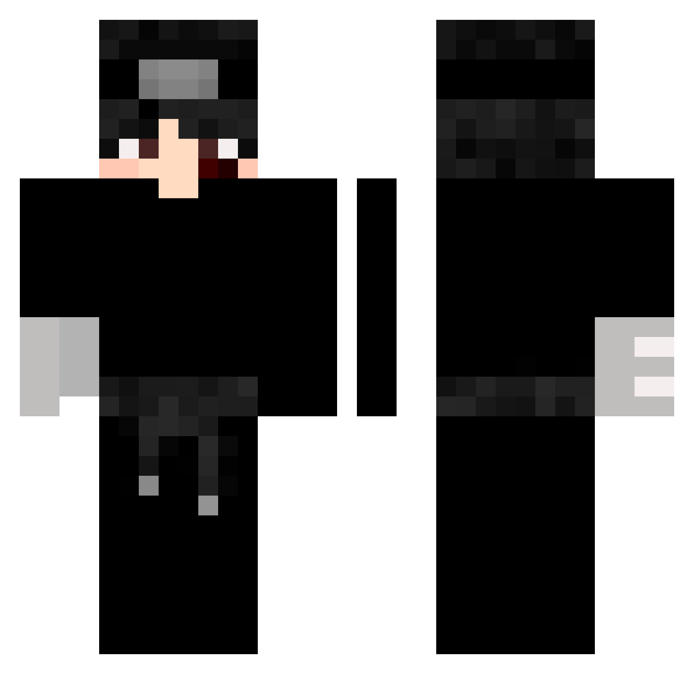 IMnotThePudding_ Minecraft skin, front and back view