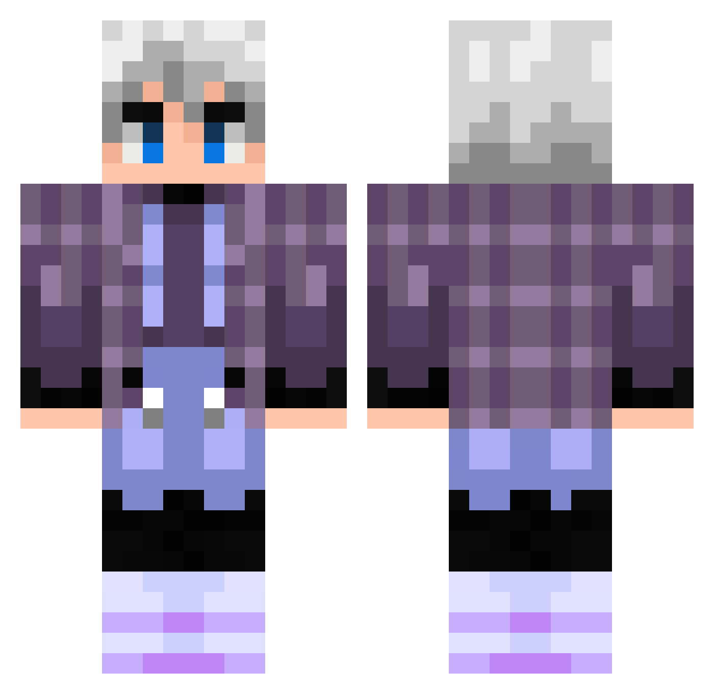 Maicol83 Minecraft skin, front and back view