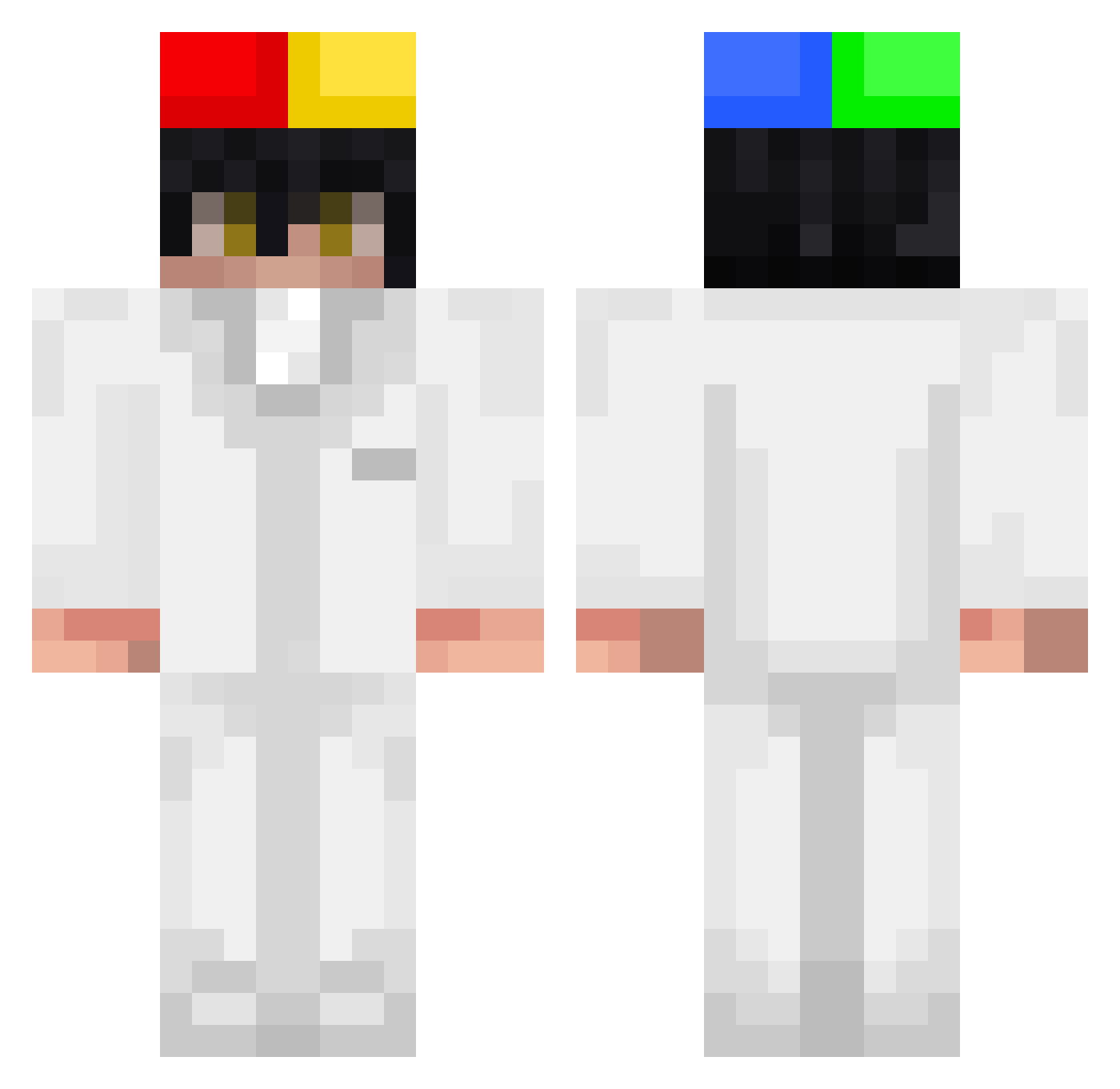 candoir Minecraft skin, front and back view