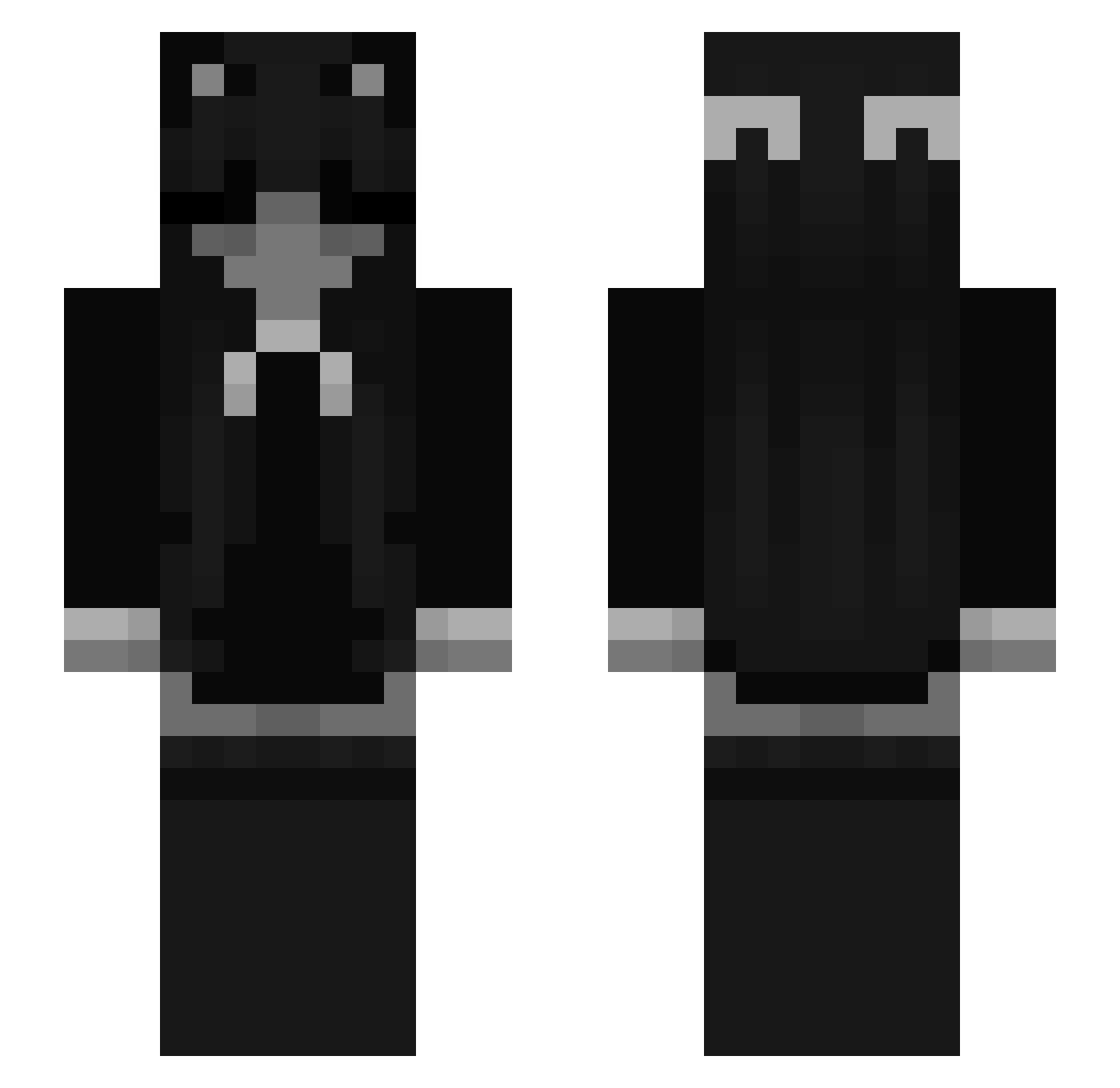 yshe Minecraft skin, front and back view