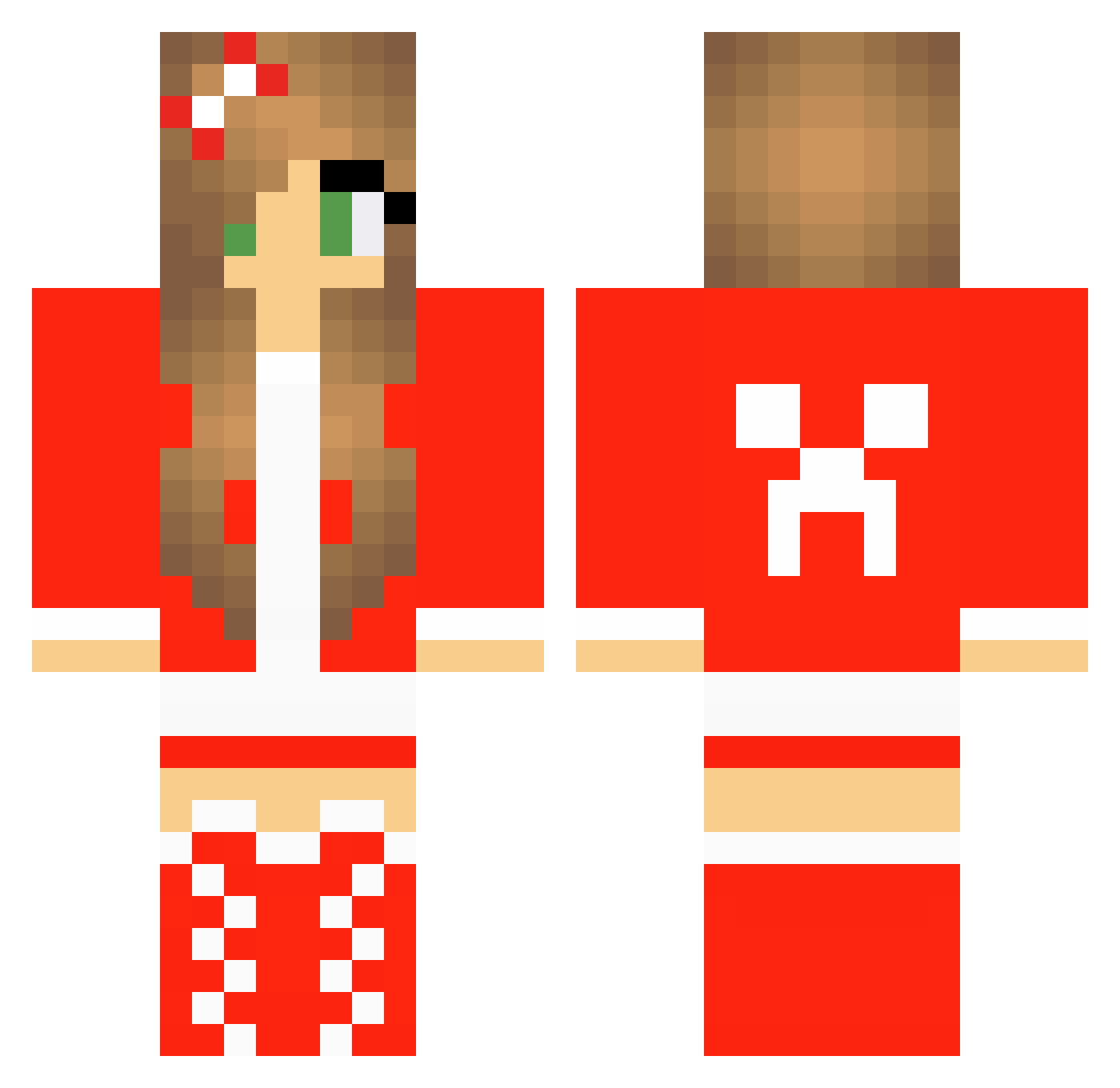 gilly Minecraft skin, front and back view