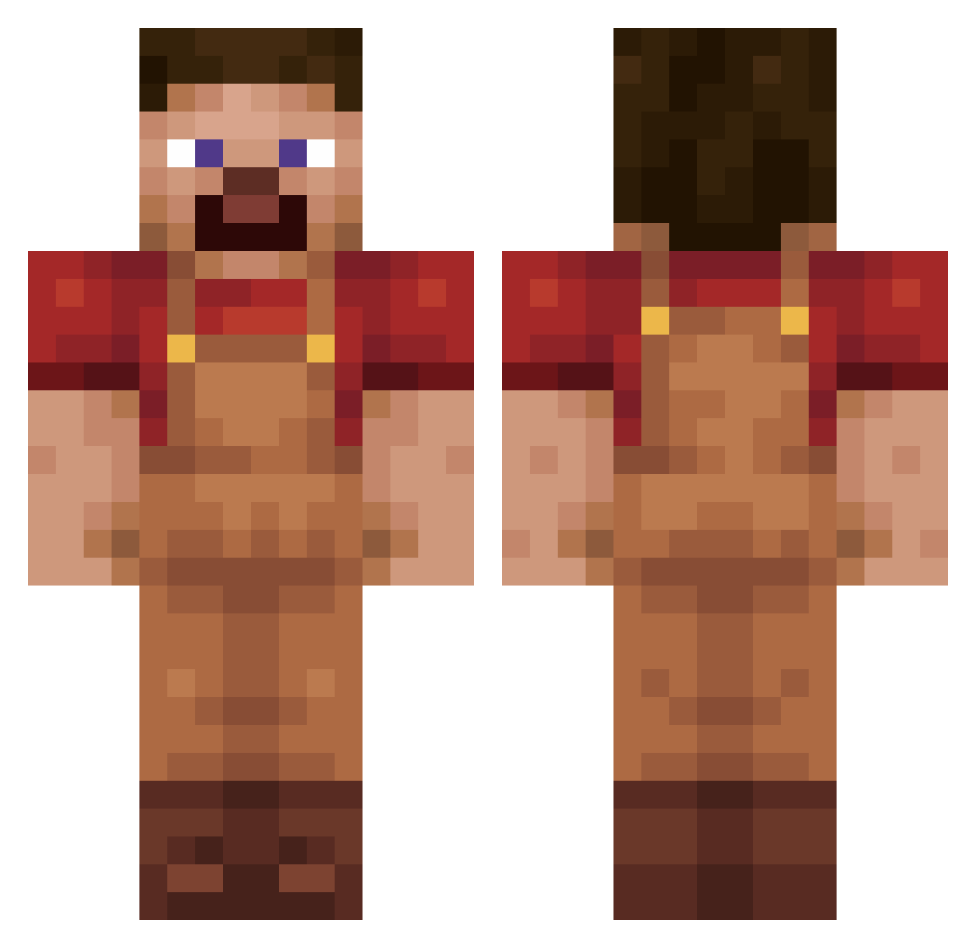 Wittmore Minecraft skin, front and back view