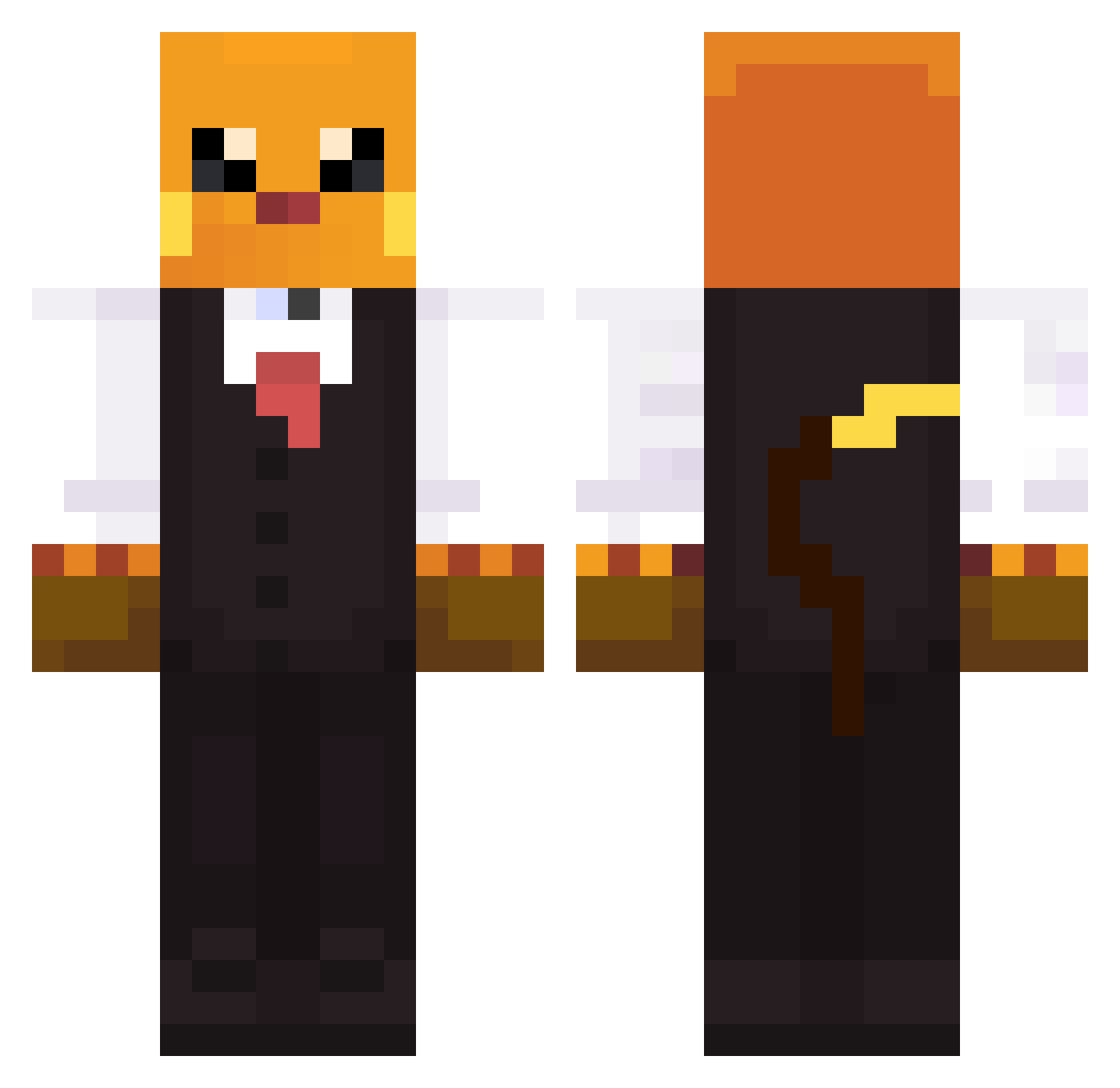 Samucraft54 Minecraft skin, front and back view