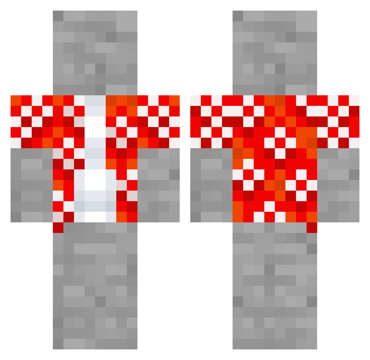 FreshStone Minecraft skin, front and back view
