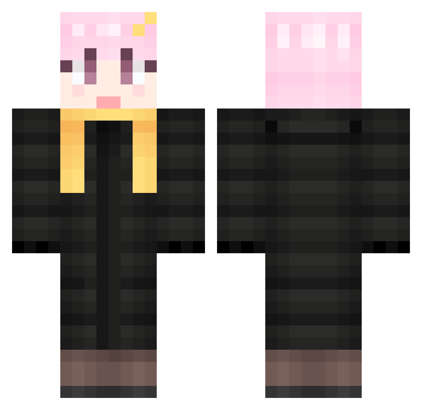 Sprin_g Minecraft skin, front and back view