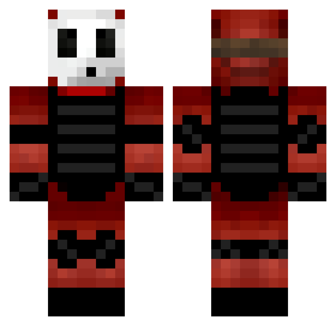 Ahe Minecraft skin, front and back view