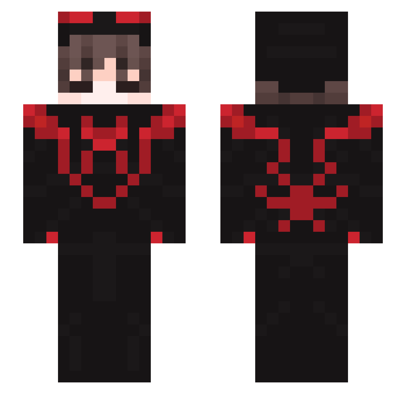 Miklord_ Minecraft skin, front and back view