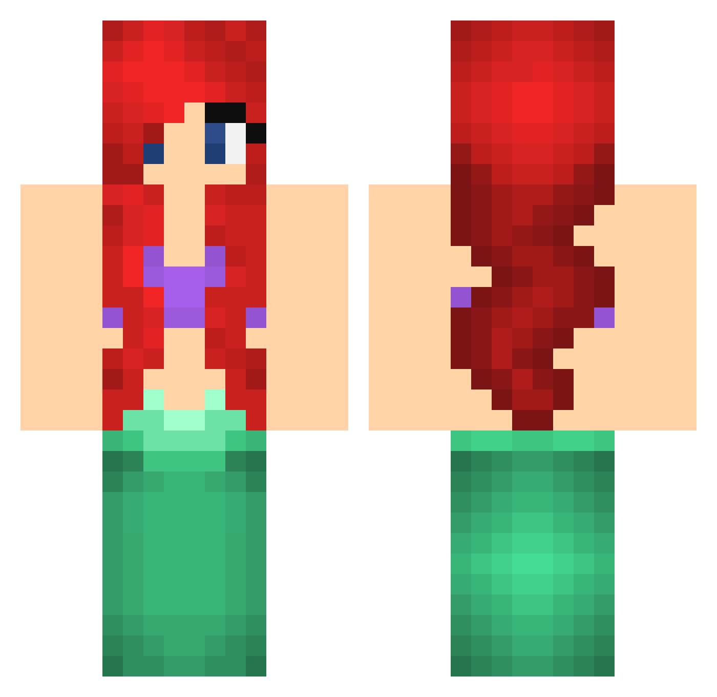 Chicagato Minecraft skin, front and back view