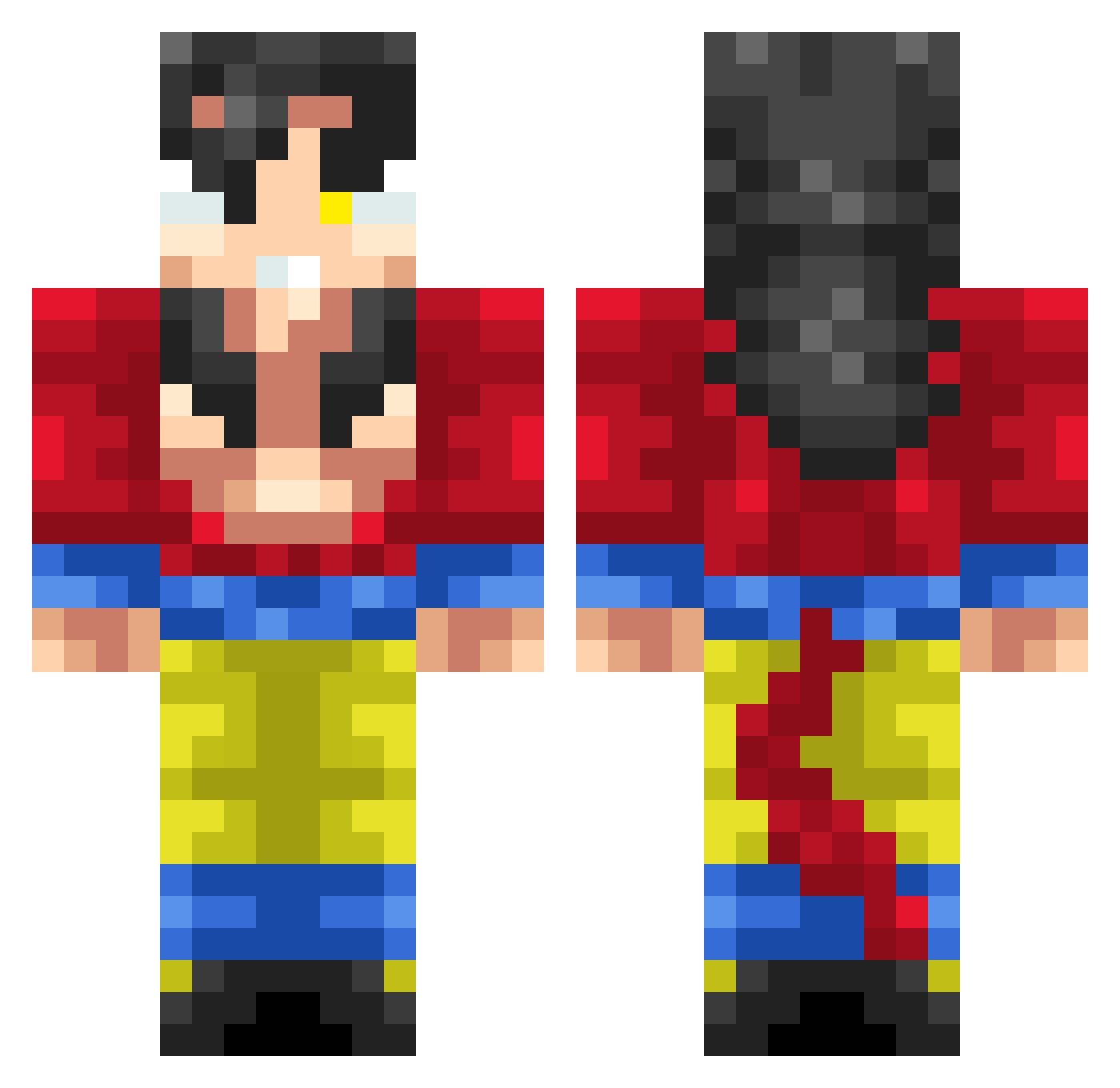beargrillz7 Minecraft skin, front and back view