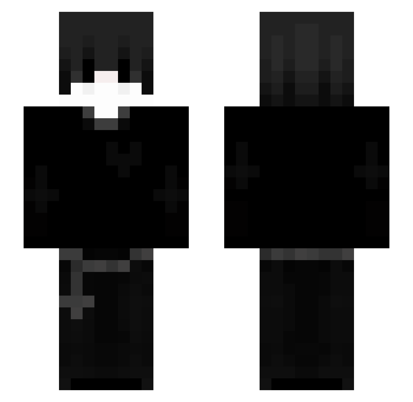 Scrapping Minecraft skin, front and back view