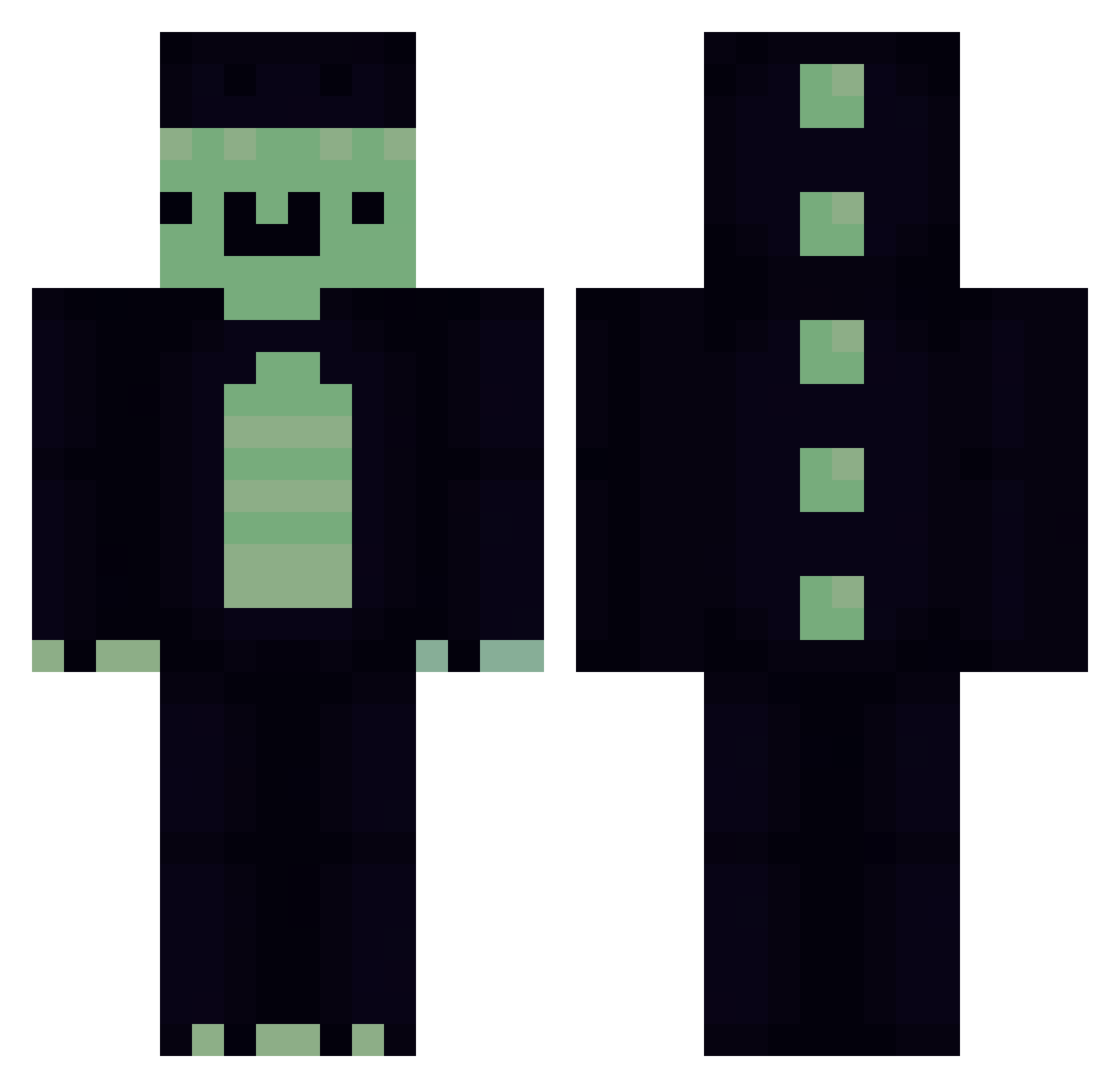 Wiatrak__ Minecraft skin, front and back view