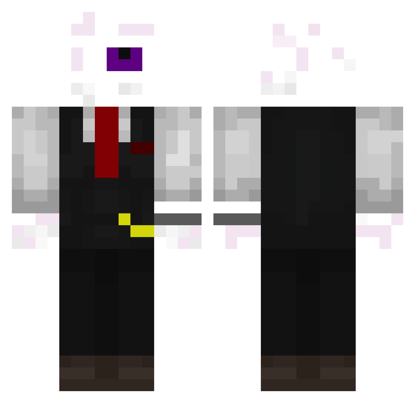 RAd565 Minecraft skin, front and back view