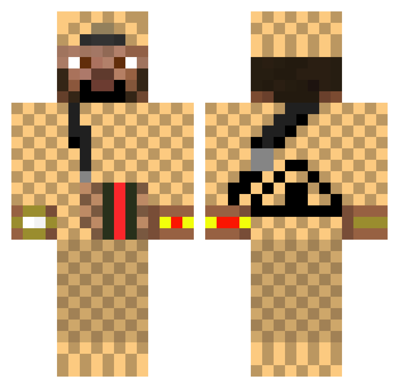 Susa1151 Minecraft skin, front and back view