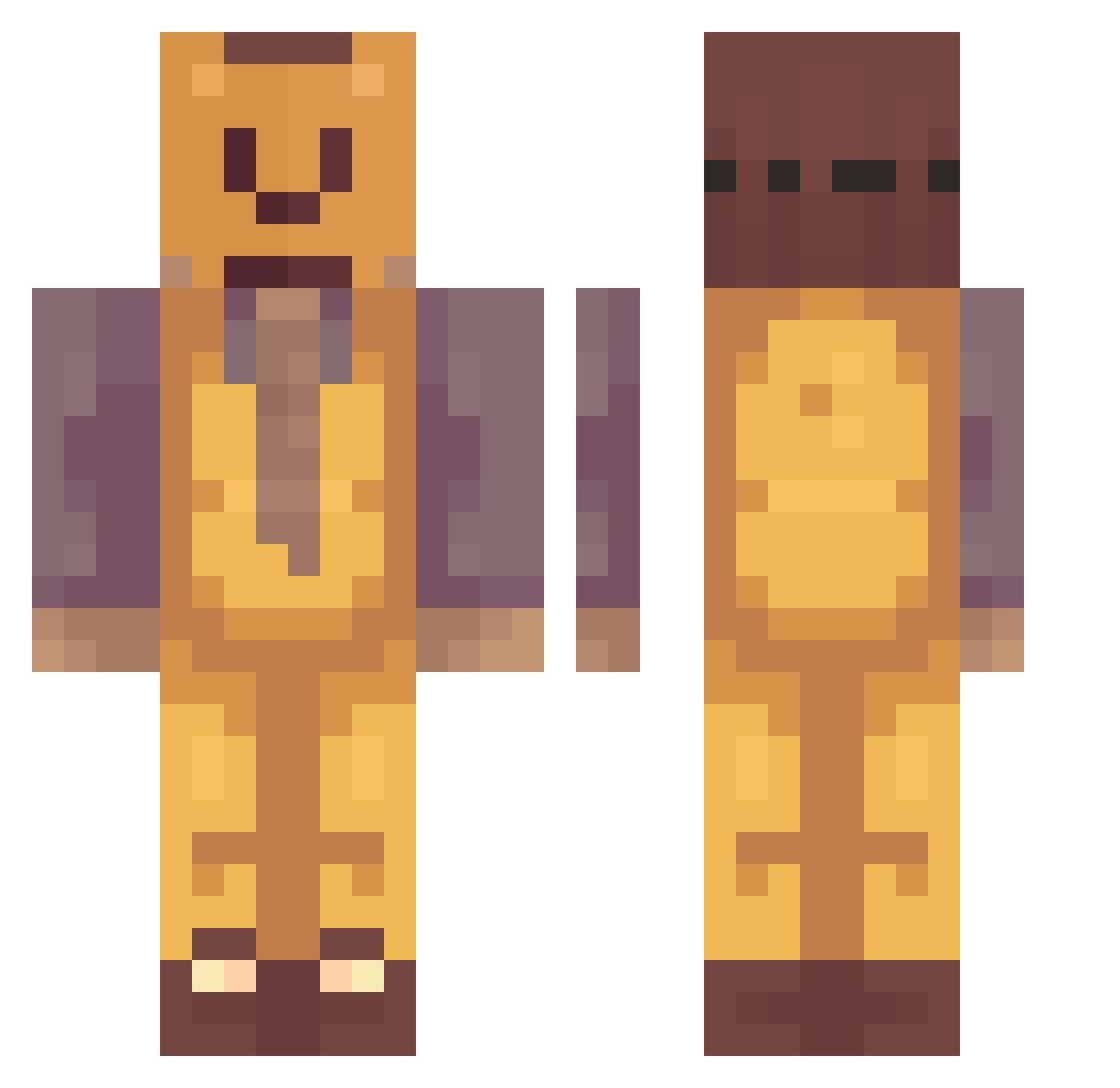 Rencoram Minecraft skin, front and back view