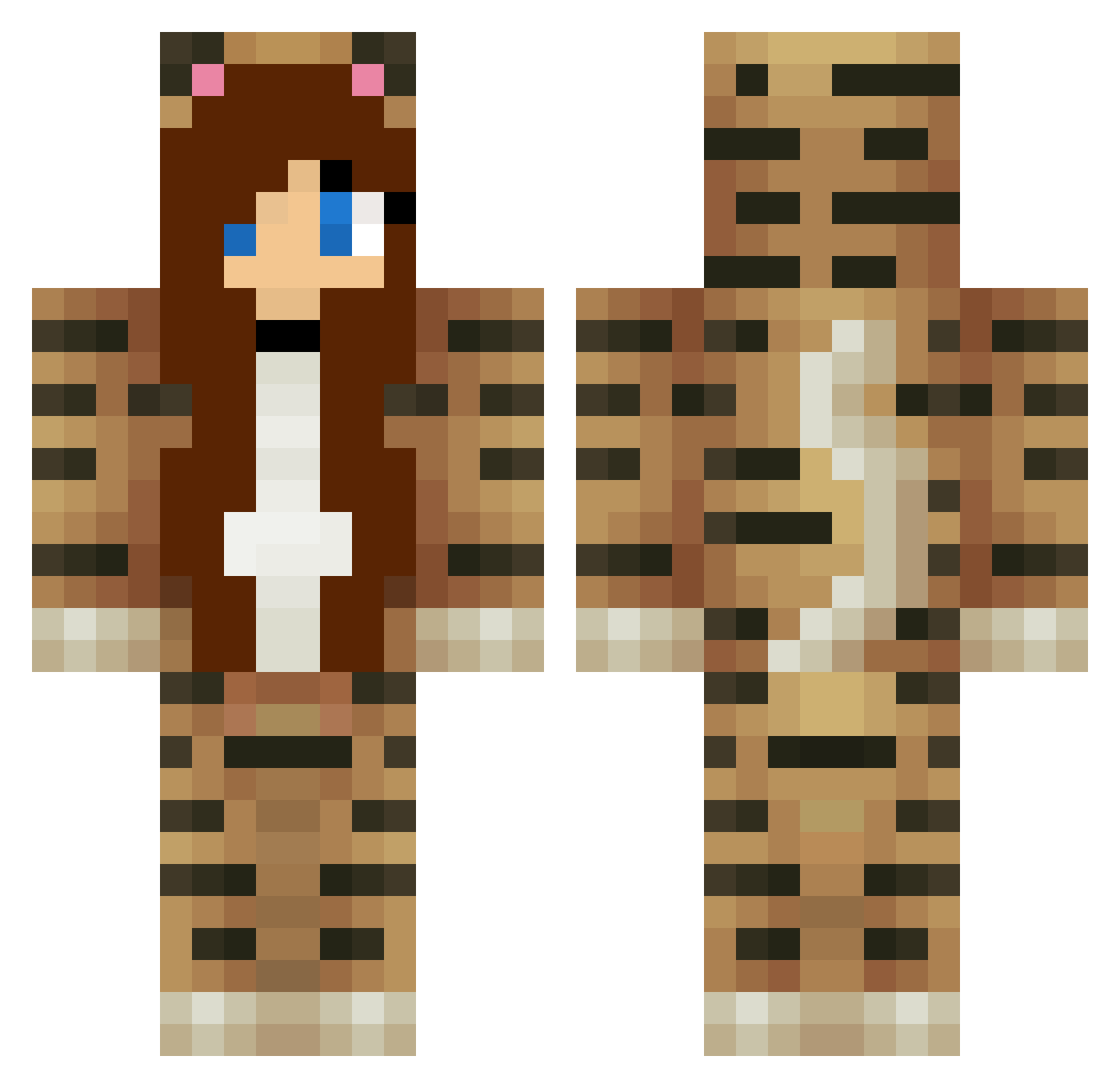 Maline Minecraft skin, front and back view