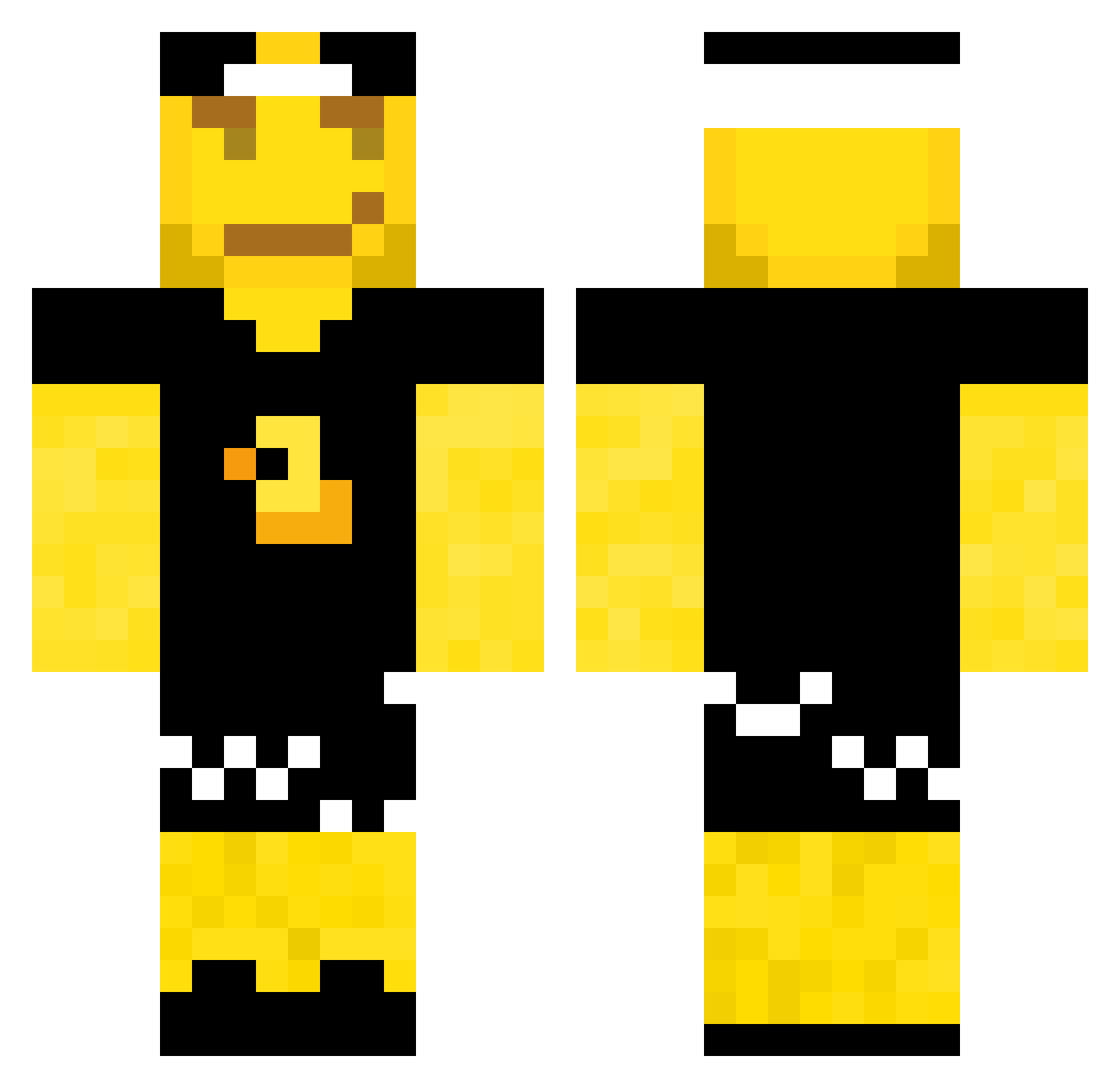 xbandough Minecraft skin, front and back view