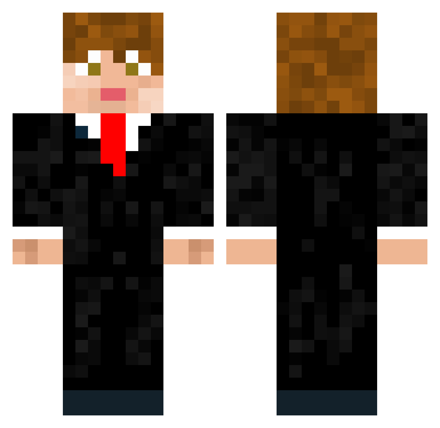 caszatt Minecraft skin, front and back view