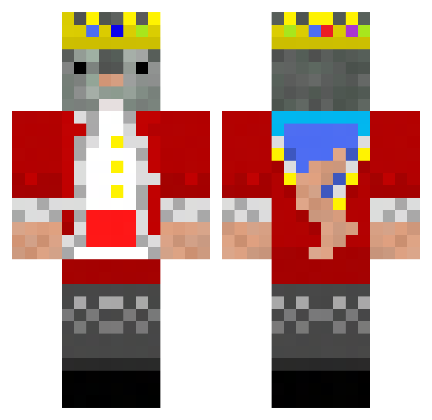 Rex_Rattus Minecraft skin, front and back view