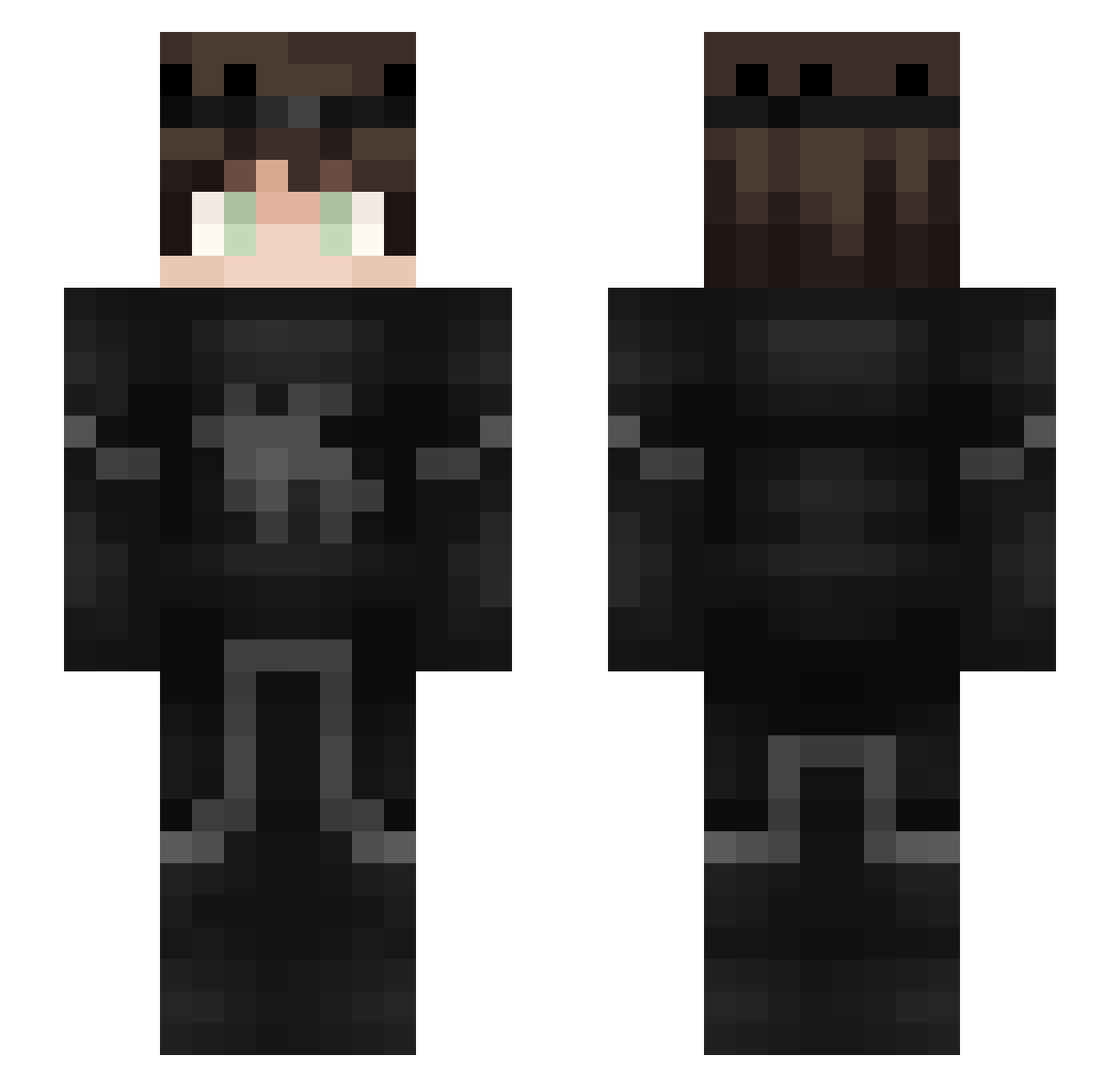 Vylorax Minecraft skin, front and back view