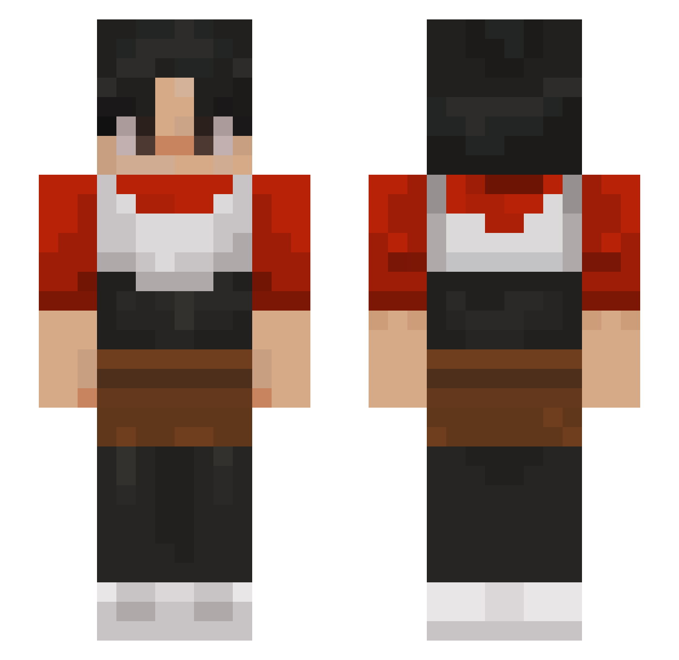 N0P4L Minecraft skin, front and back view