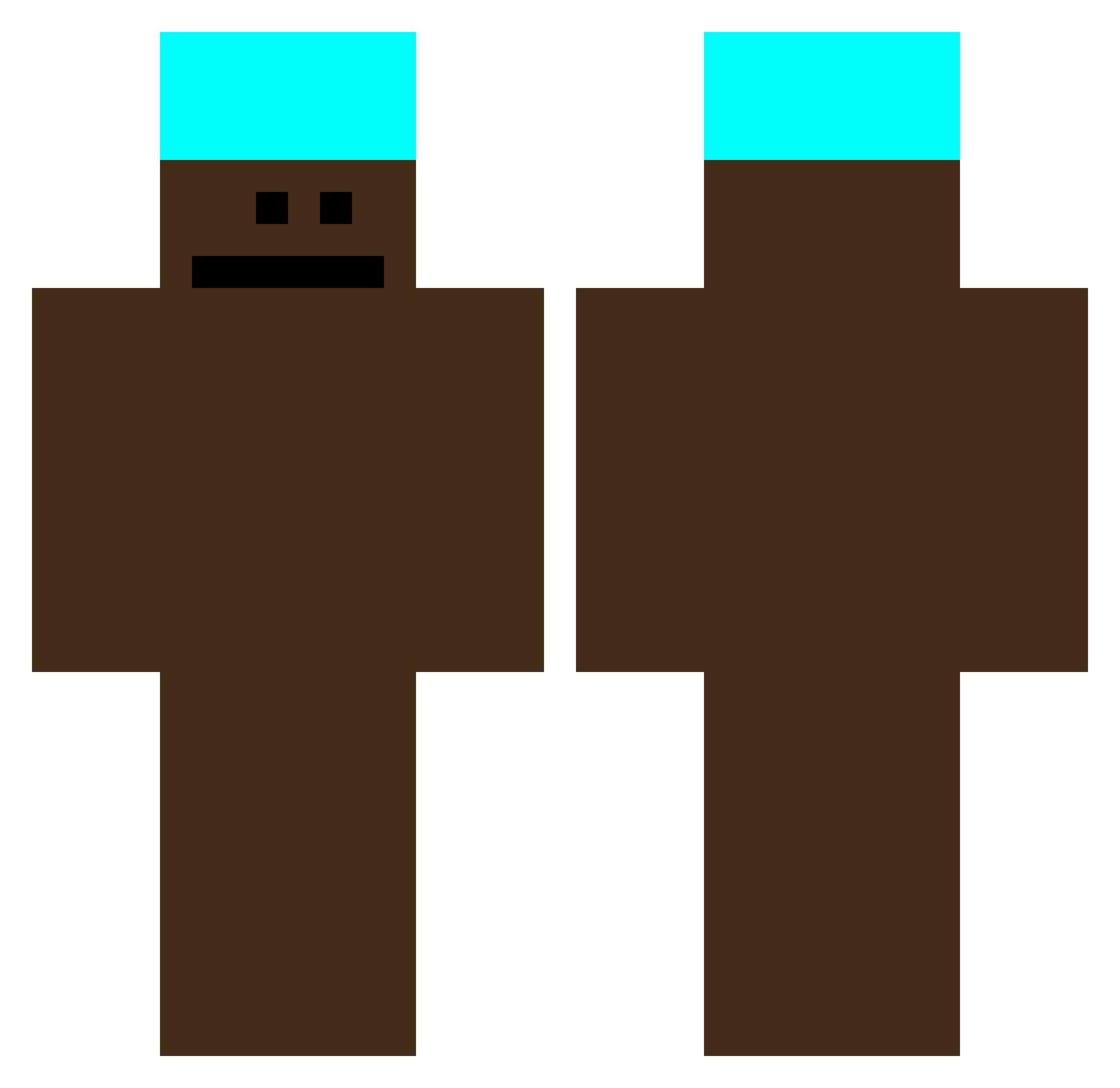 Prettily Minecraft skin, front and back view