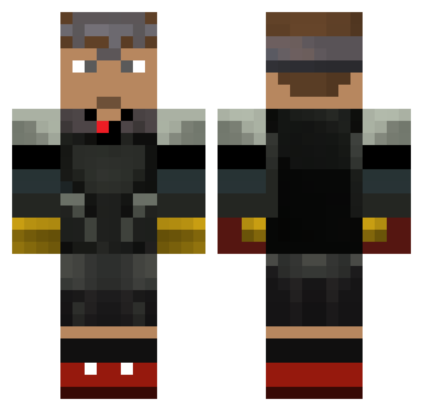 zaco230 Minecraft skin, front and back view