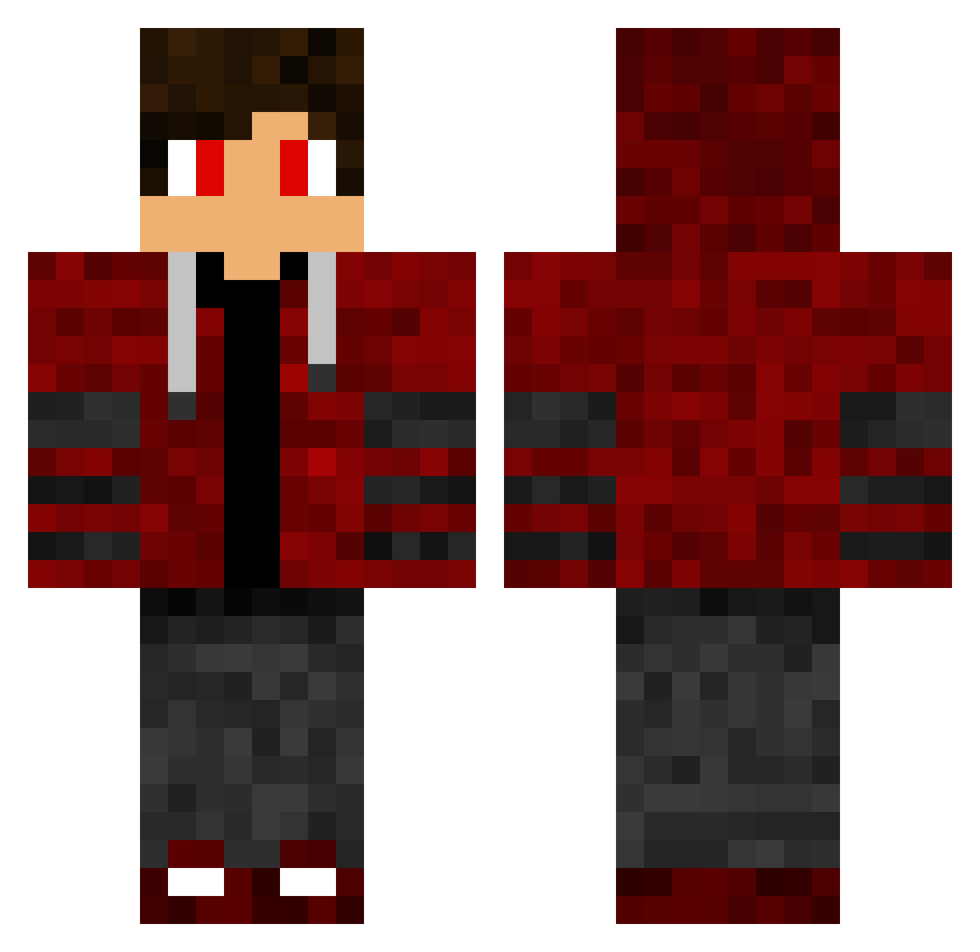punkaboo22 Minecraft skin, front and back view