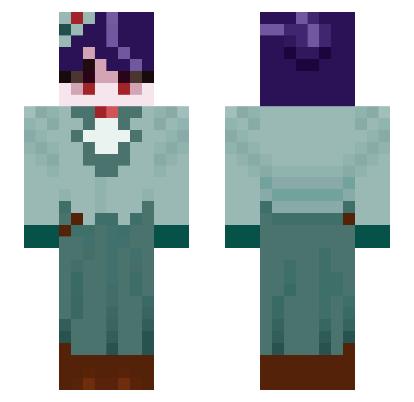 air_wrecker Minecraft skin, front and back view