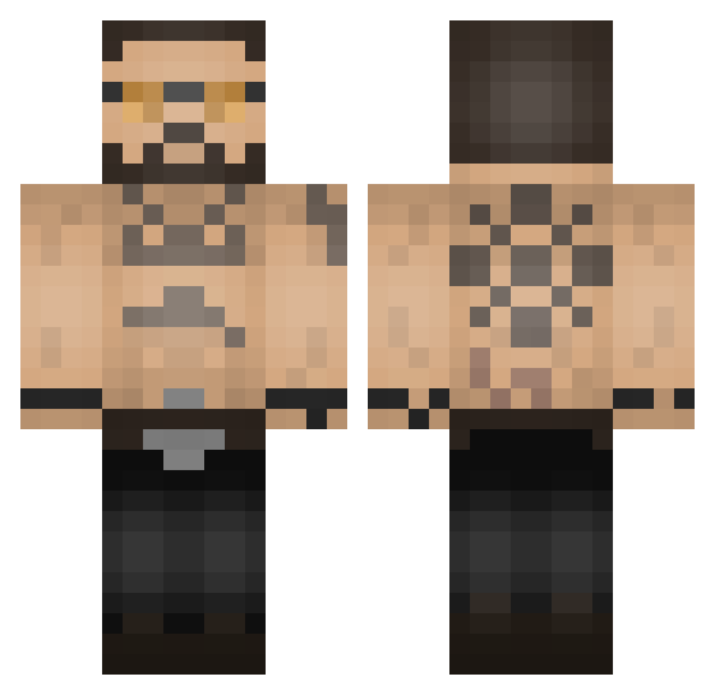 SILAS1234 Minecraft skin, front and back view