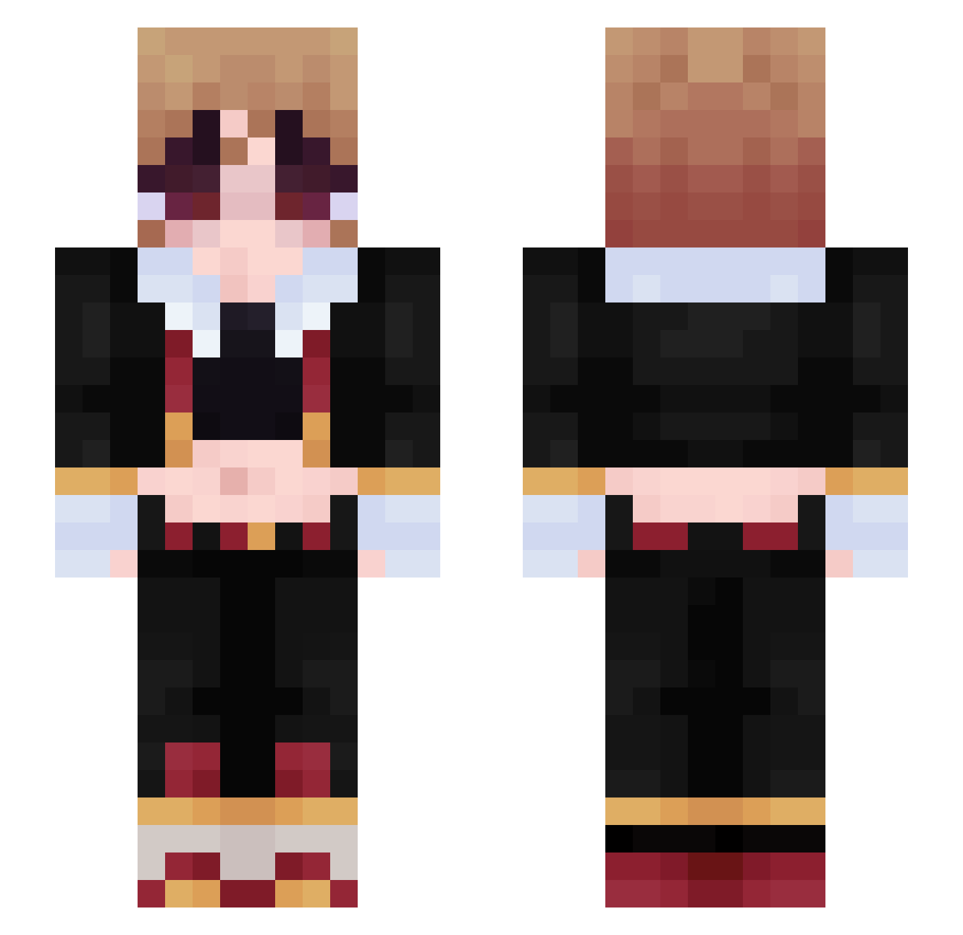 luciluser Minecraft skin, front and back view