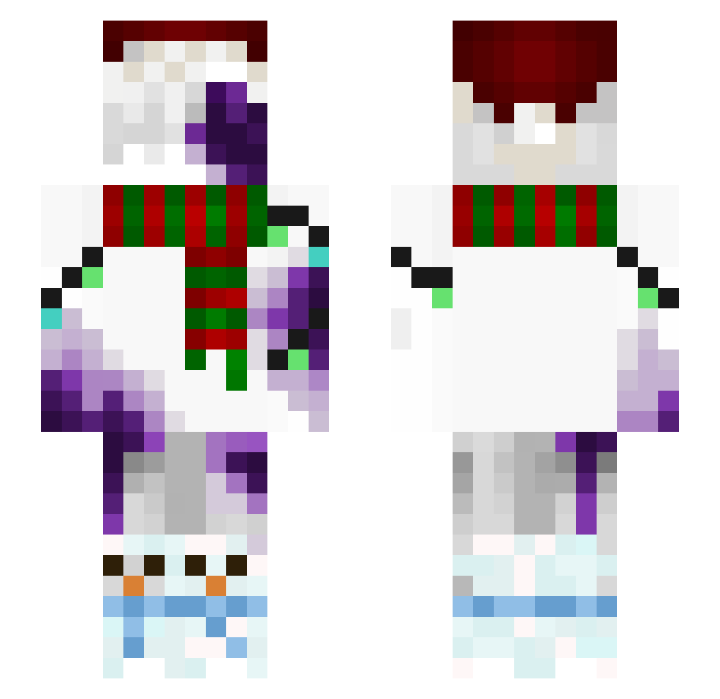 baconchiki Minecraft skin, front and back view