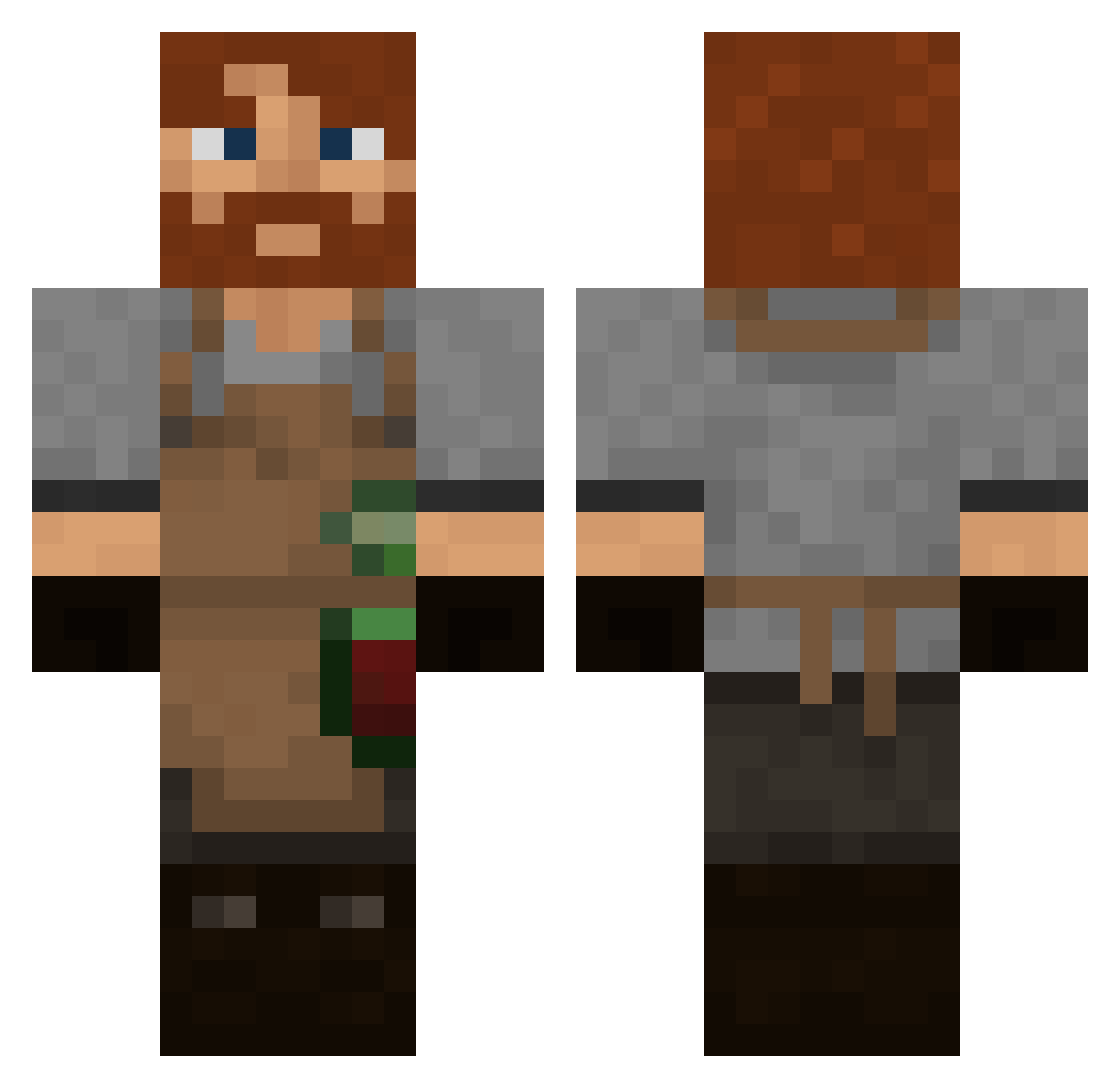 Mambu8067 Minecraft skin, front and back view