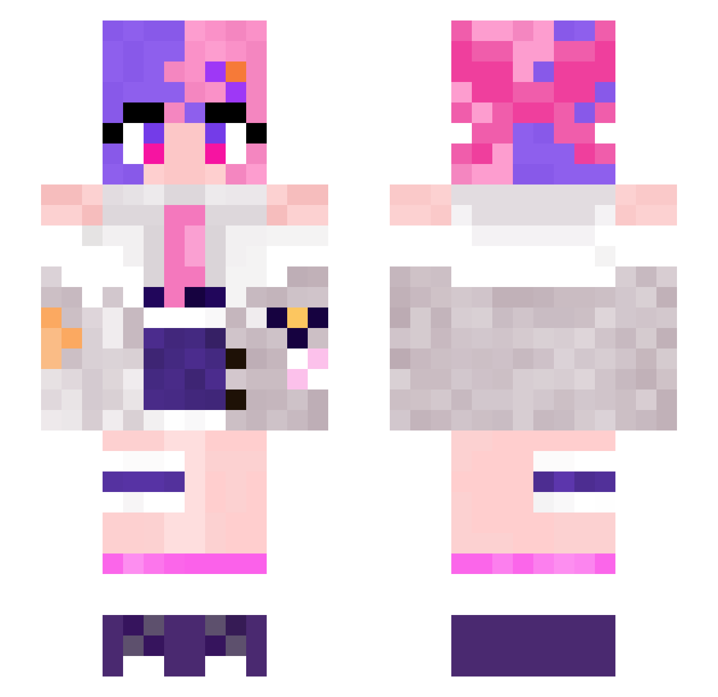 Tsugikurey Minecraft skin, front and back view