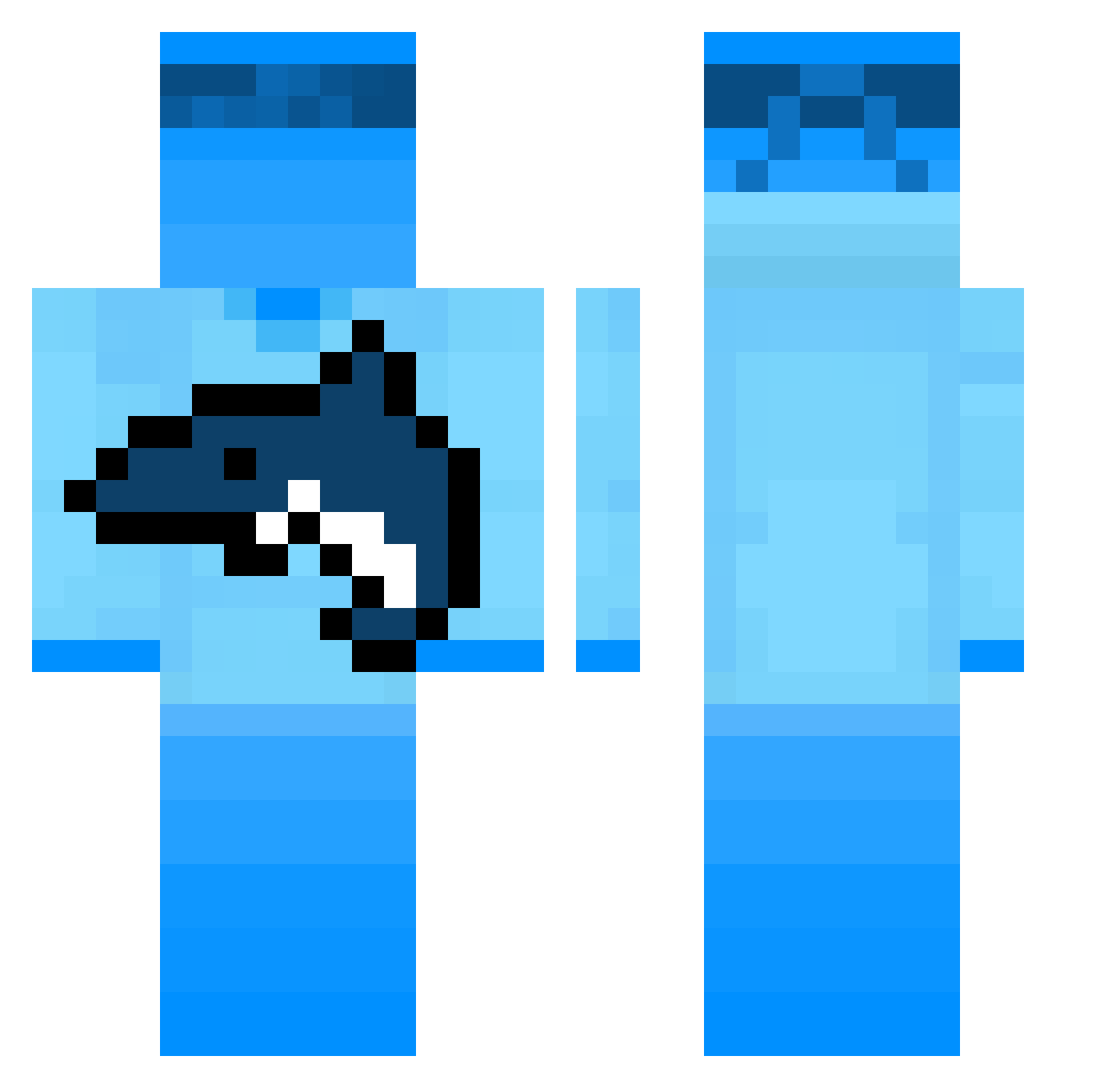 Flame_Imrtall Minecraft skin, front and back view