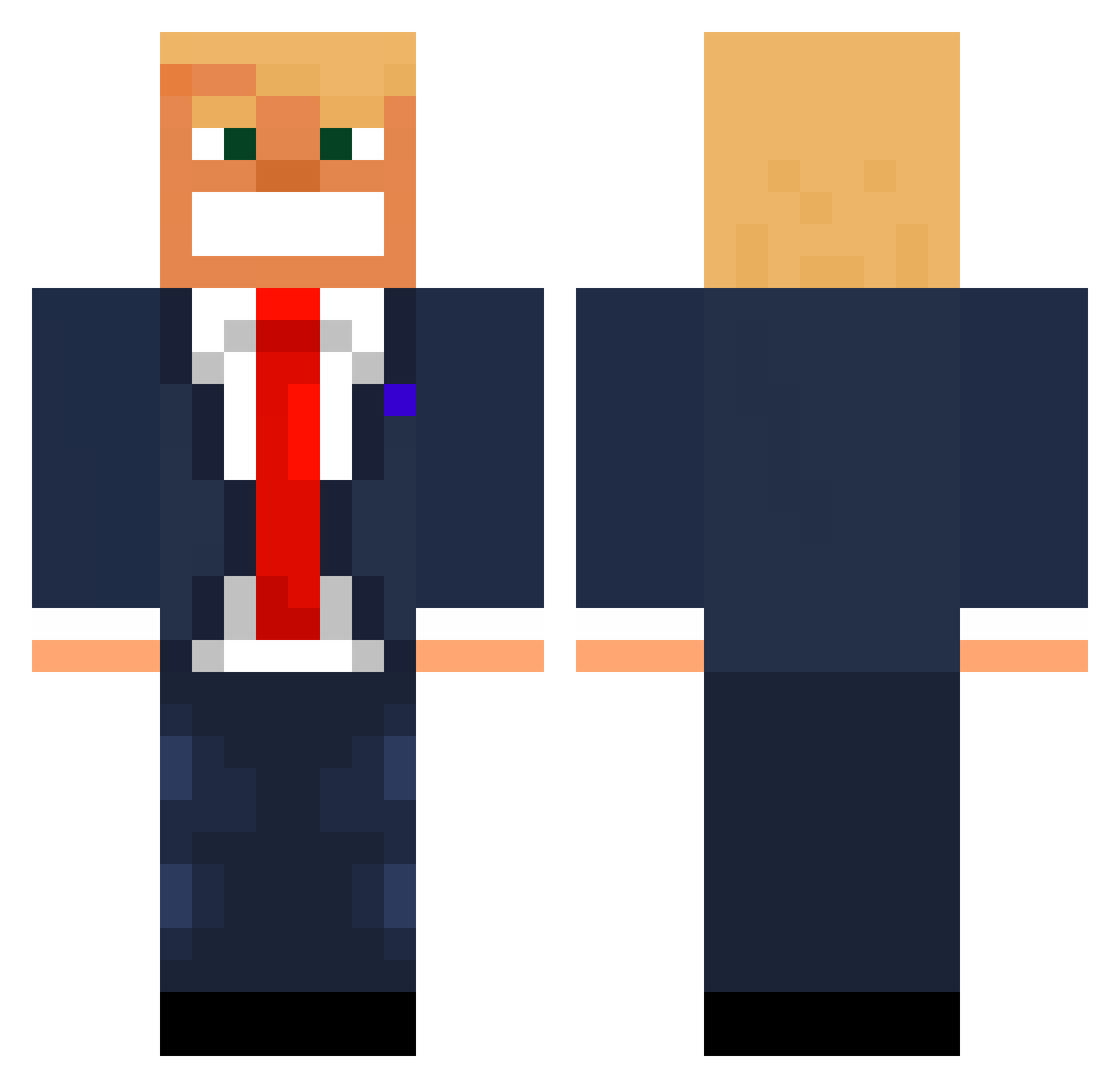 Fralluppinzio Minecraft skin, front and back view