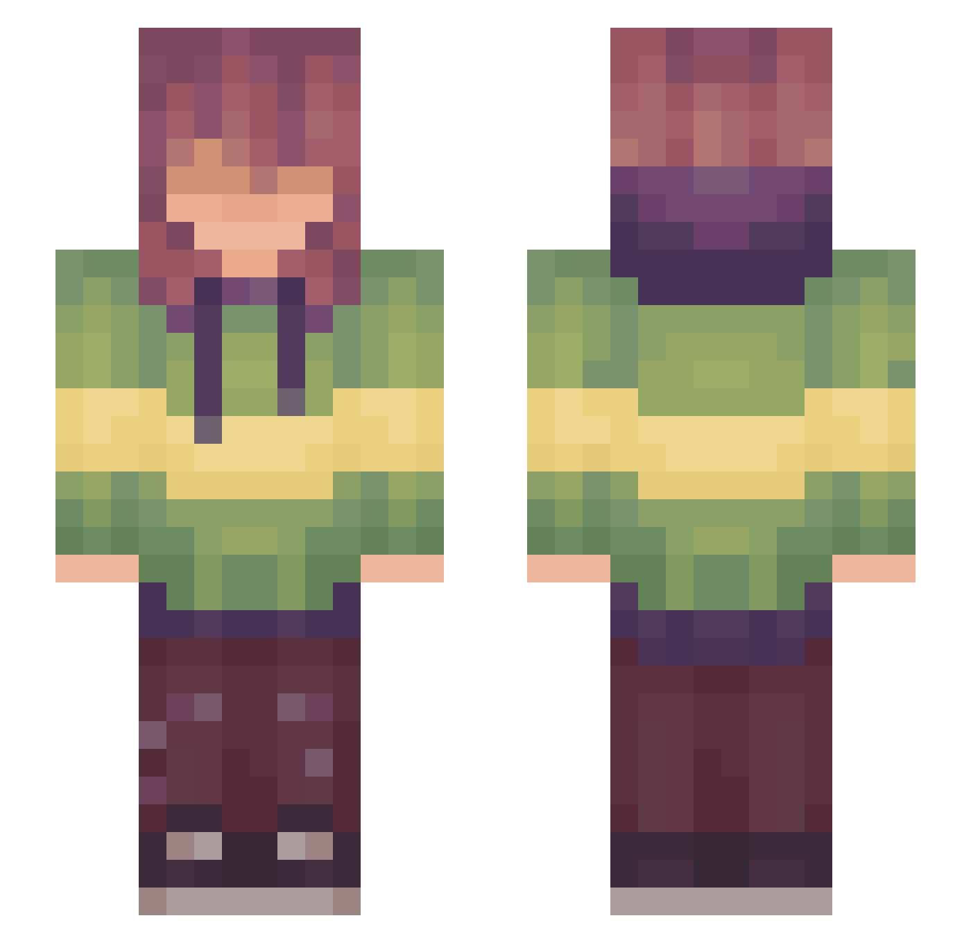 Taida_46 Minecraft skin, front and back view