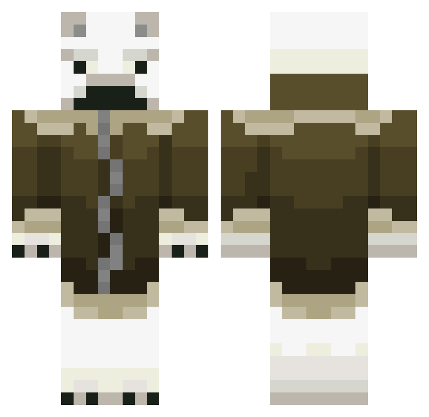 Broodjekaas468 Minecraft skin, front and back view