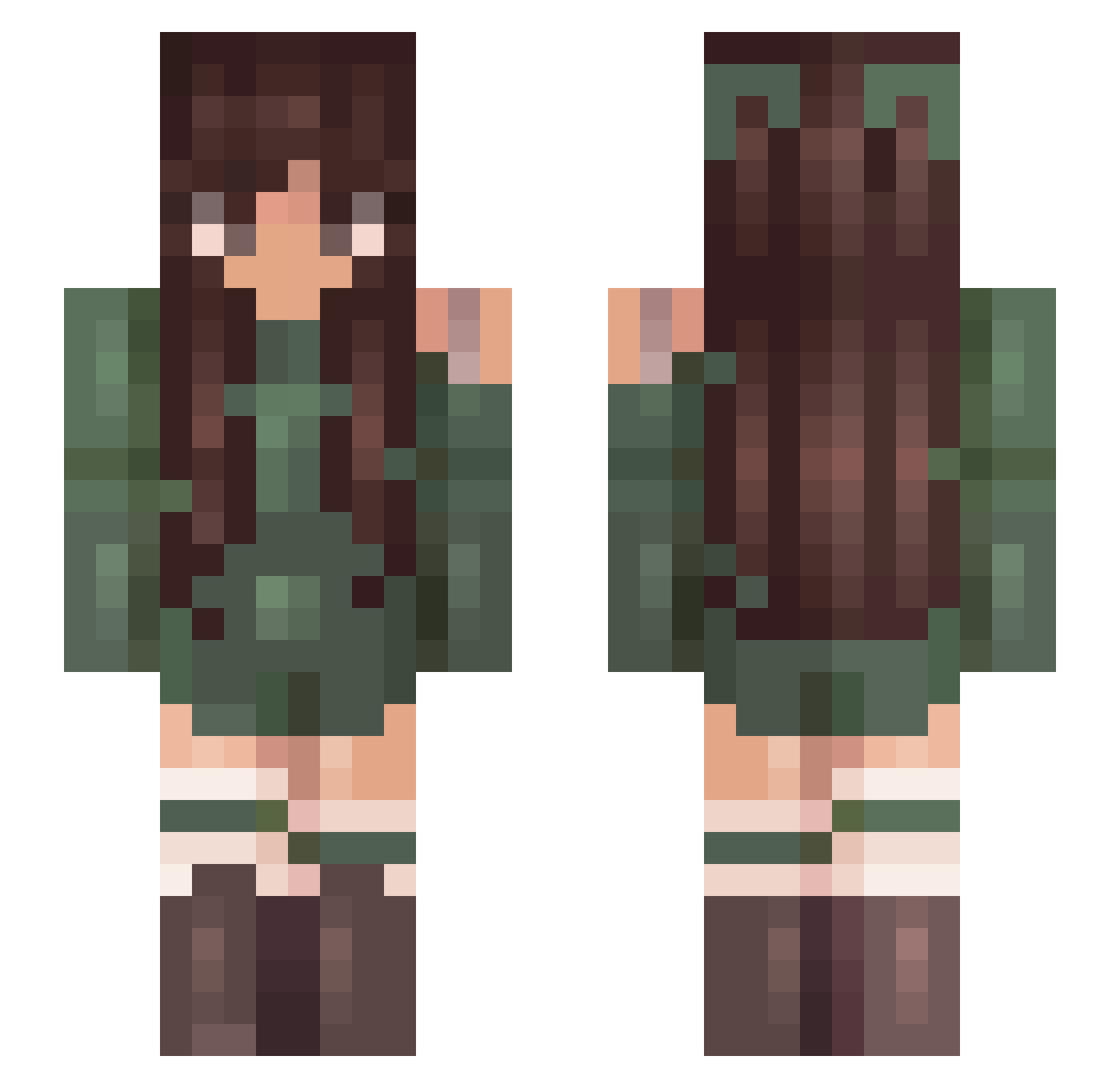 tiltilrocks Minecraft skin, front and back view
