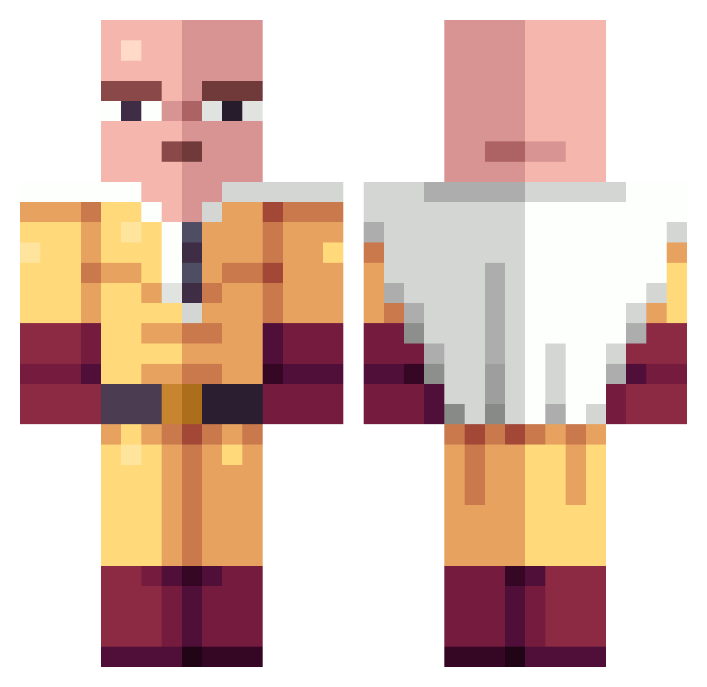 thecaptian97 Minecraft skin, front and back view