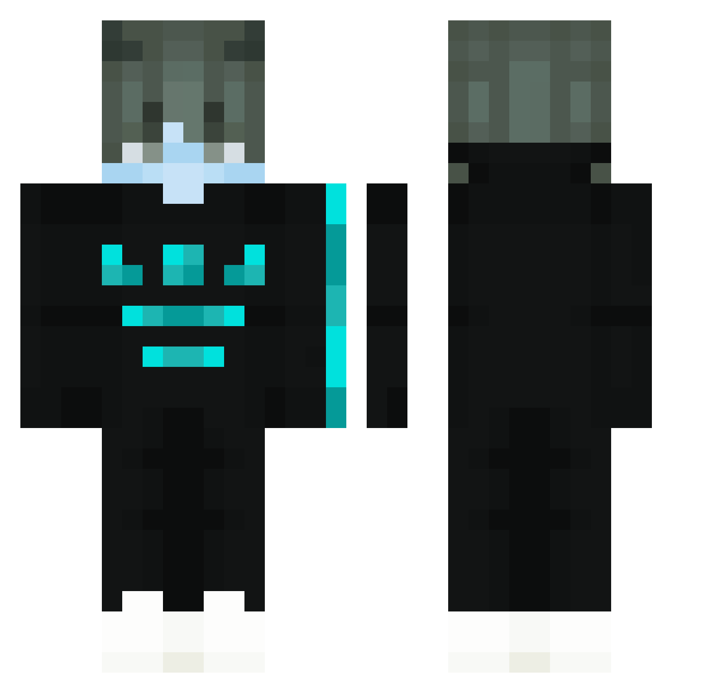 Szt3fan Minecraft skin, front and back view