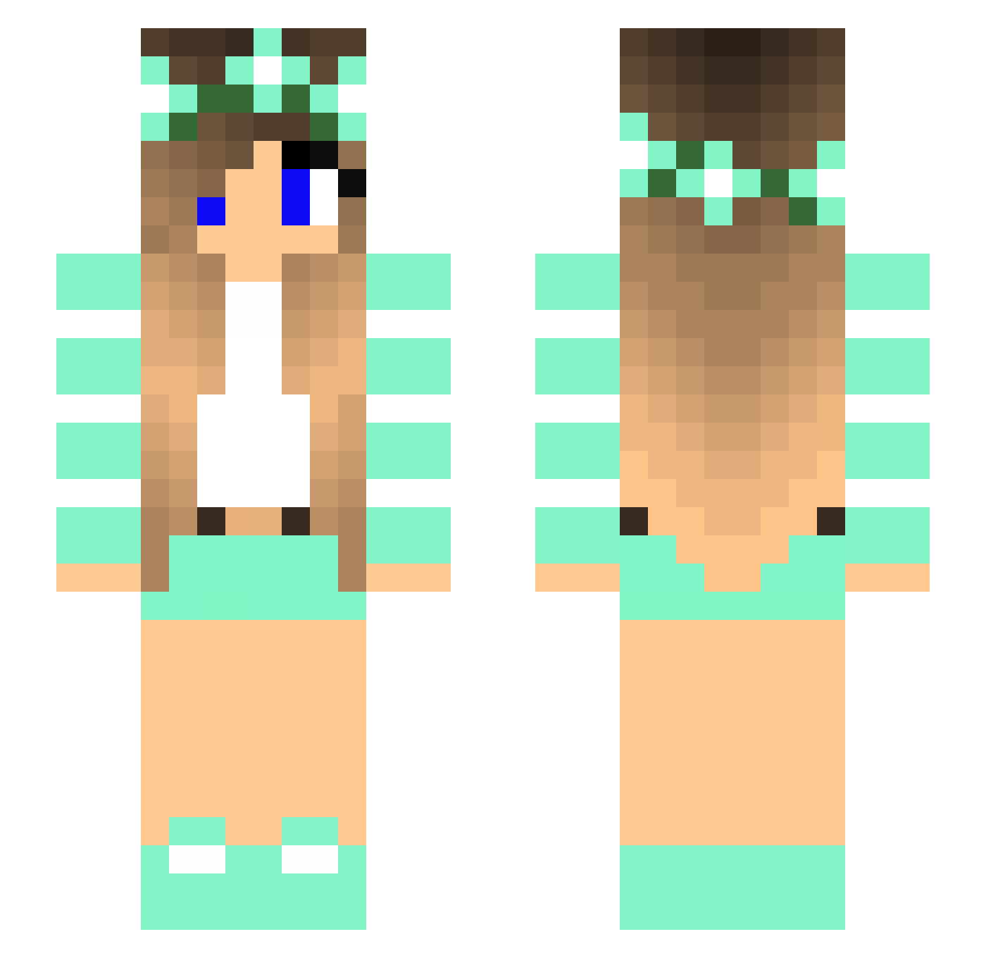 Ginelle Minecraft skin, front and back view