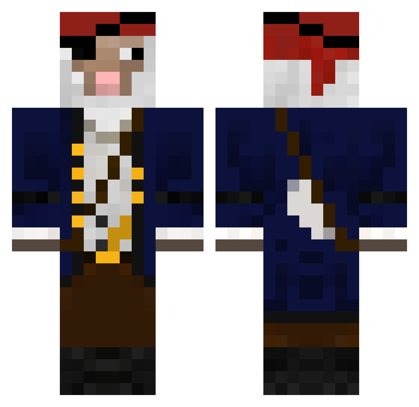 shornthesheep Minecraft skin, front and back view