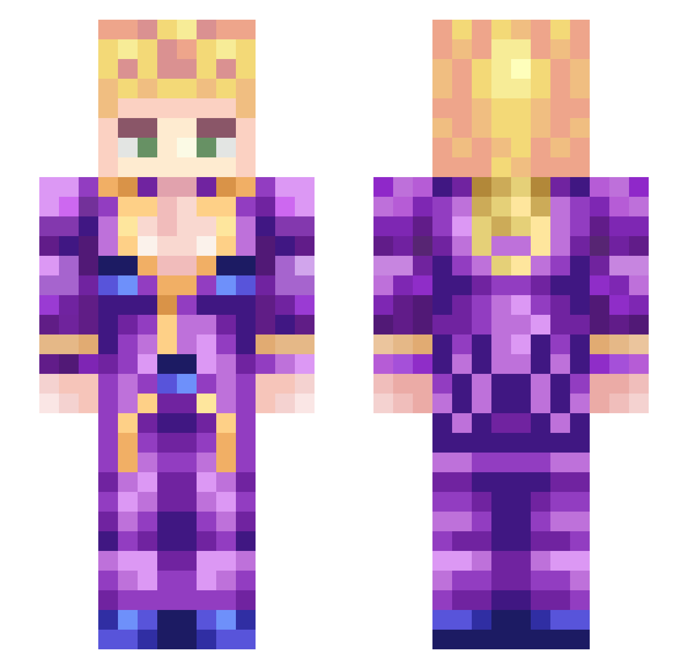 aangel345 Minecraft skin, front and back view