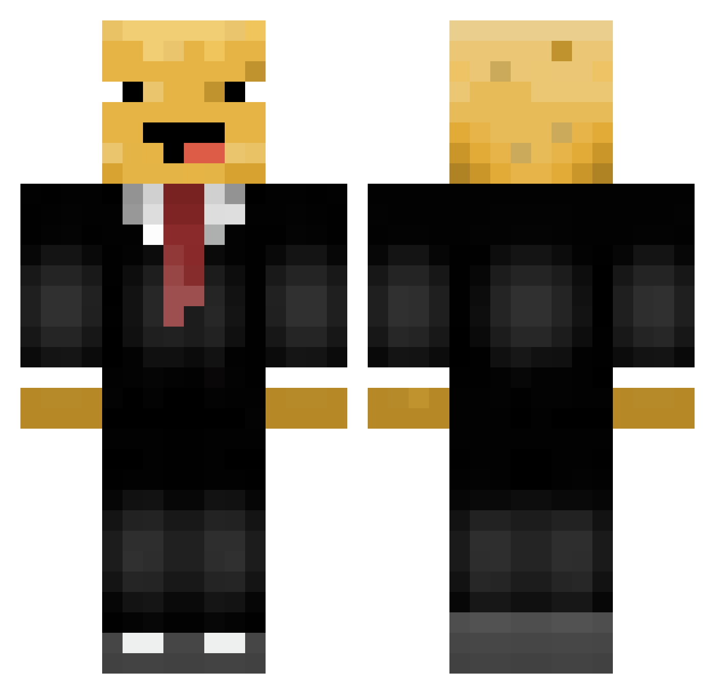 T4t0_ Minecraft skin, front and back view
