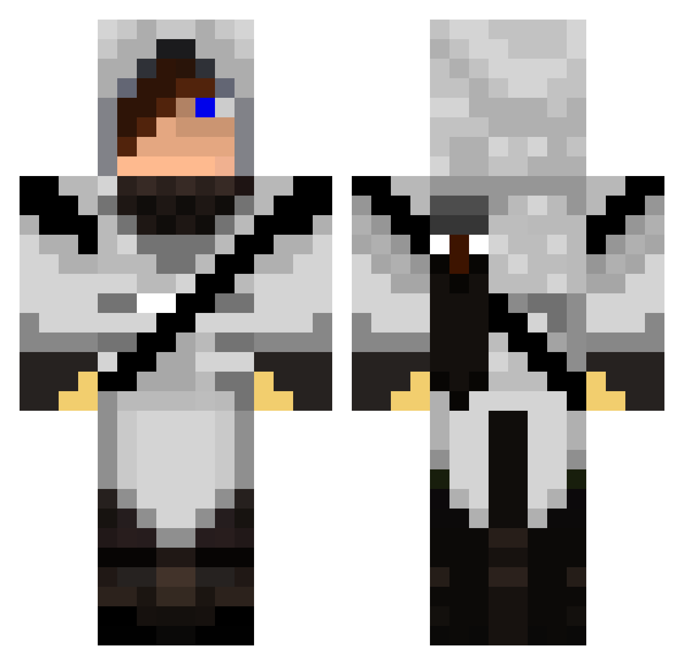 Offensively Minecraft skin, front and back view