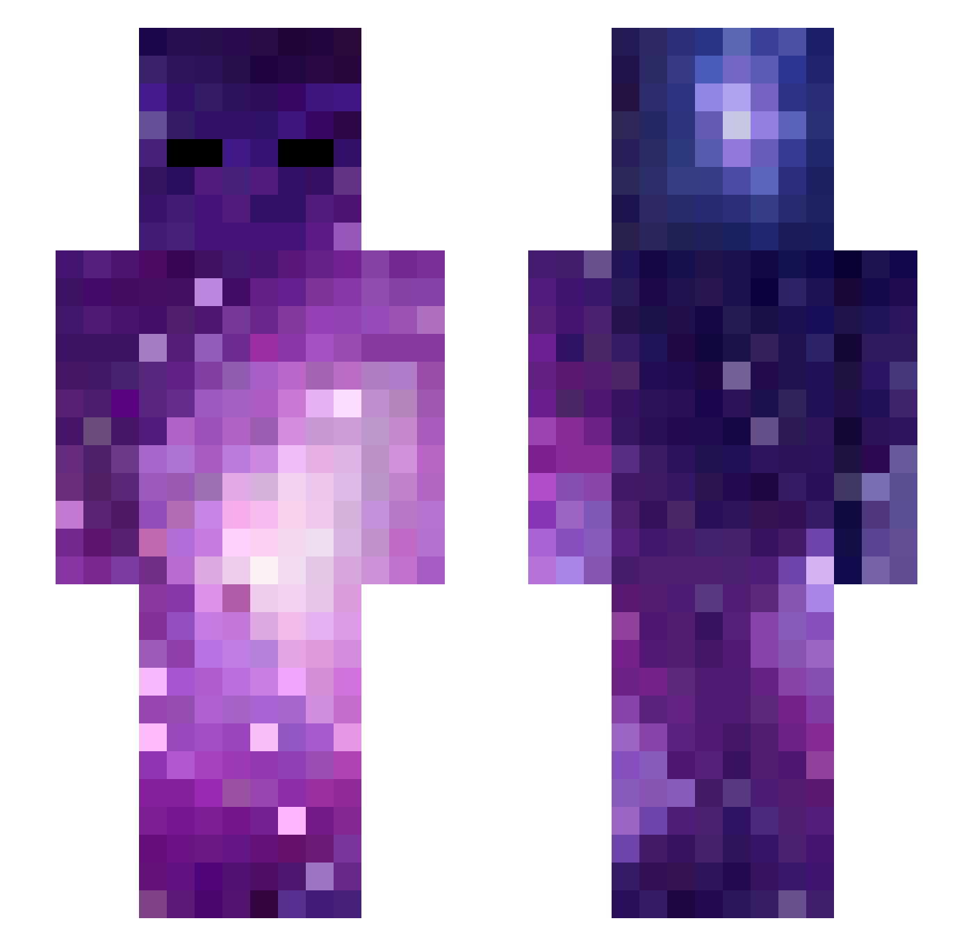 cosmic_gamerYT Minecraft skin, front and back view