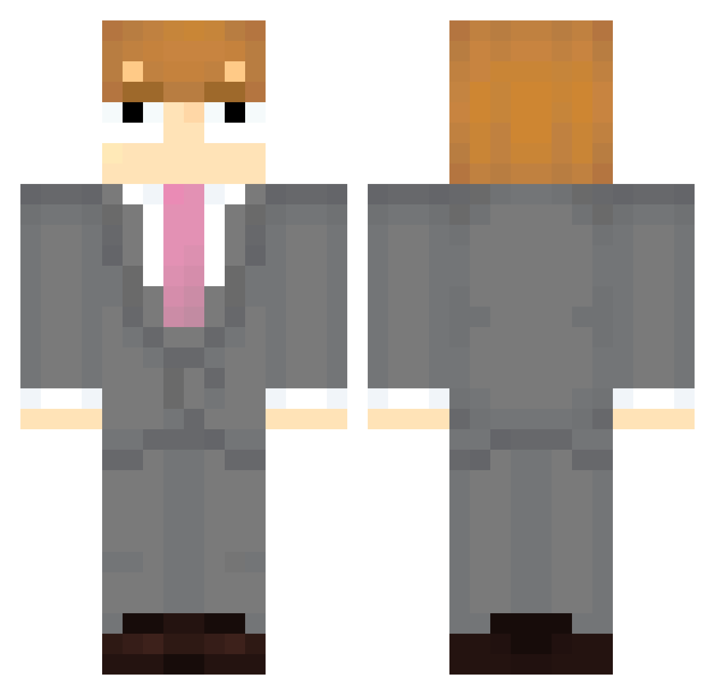 k1000O___ Minecraft skin, front and back view